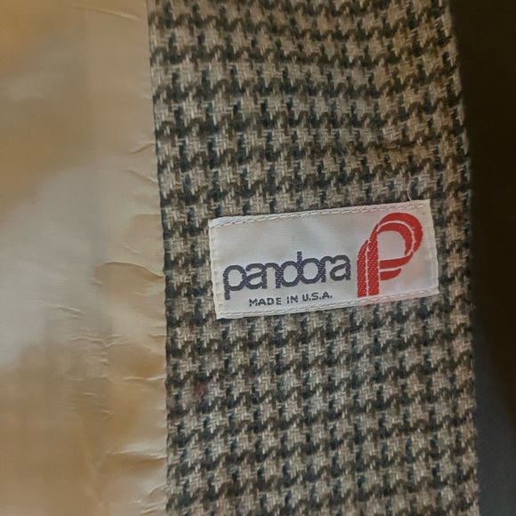 Vintage Pandora Made in USA Houndstooth Blazer Medium - Picture 3 of 6